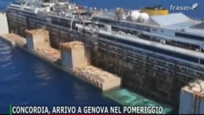 CONCORDIA, Arrivo a Genova…….