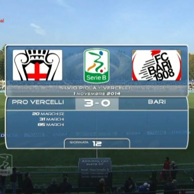 PRO VERCELLI vs BARI 3 0 sintesi